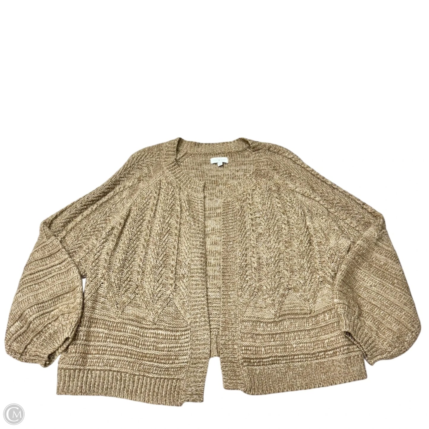 Sweater Cardigan By Lucky Brand In Brown, Size: Xl