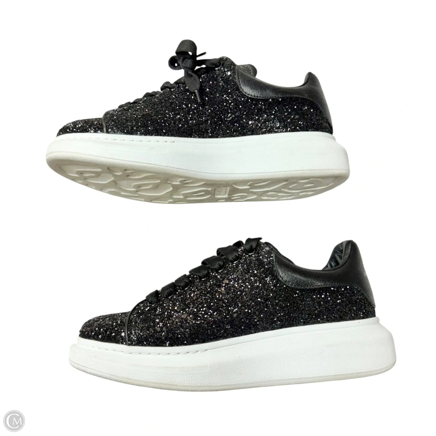 Shoes Luxury Designer By Alexander Mcqueen In Black & White, Size: 9.5