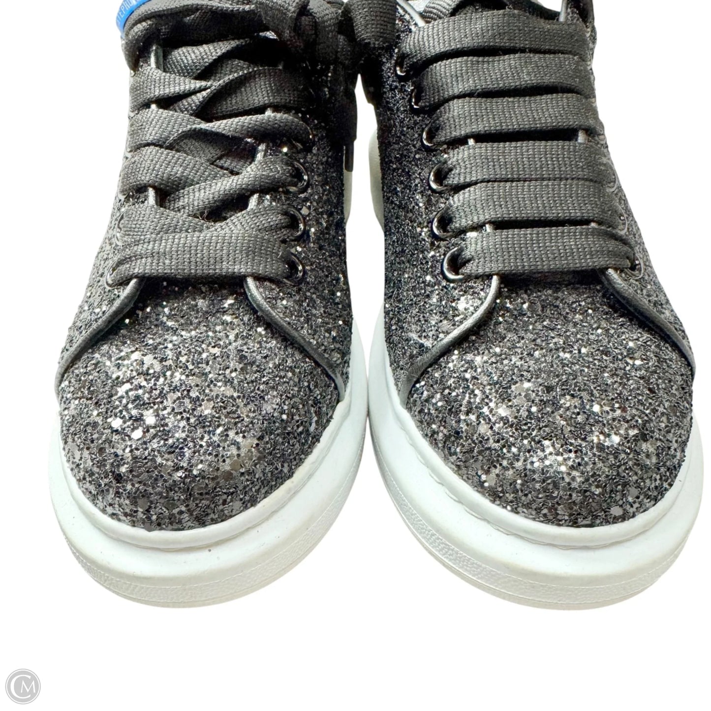 Shoes Luxury Designer By Alexander Mcqueen In Black & White, Size: 9.5