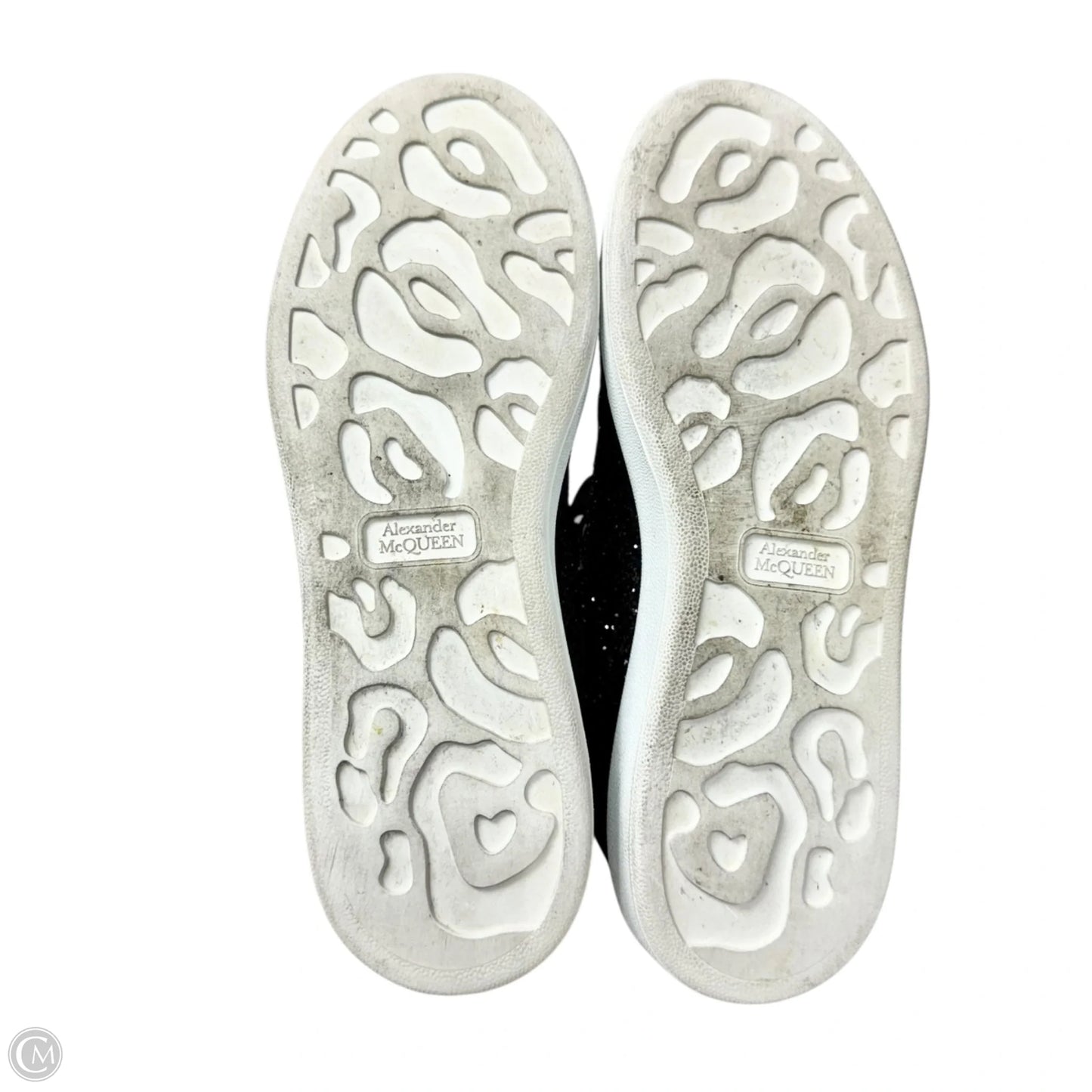 Shoes Luxury Designer By Alexander Mcqueen In Black & White, Size: 9.5