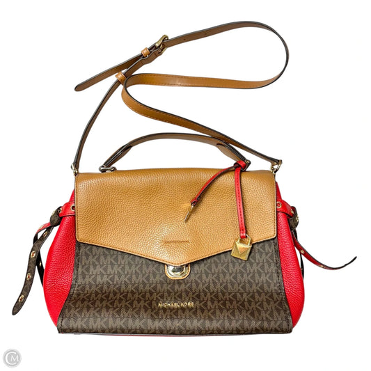 Crossbody Leather By Michael By Michael Kors, Size: Medium