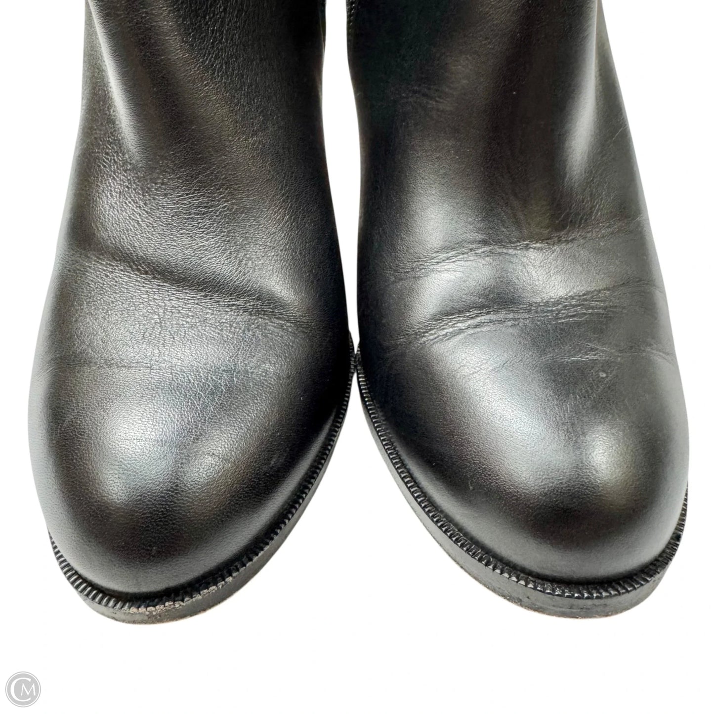 Boots Luxury Designer By Christian Louboutin In Black, Size: 9.5
