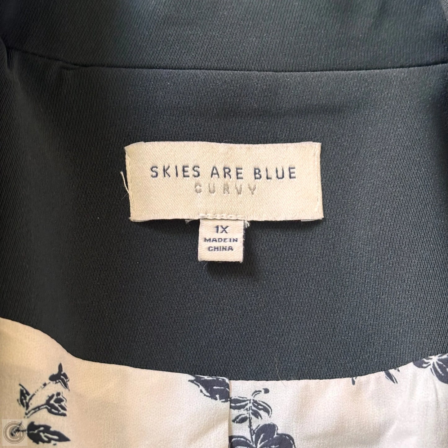 Blazer By Skies Are Blue In Green, Size: 1x