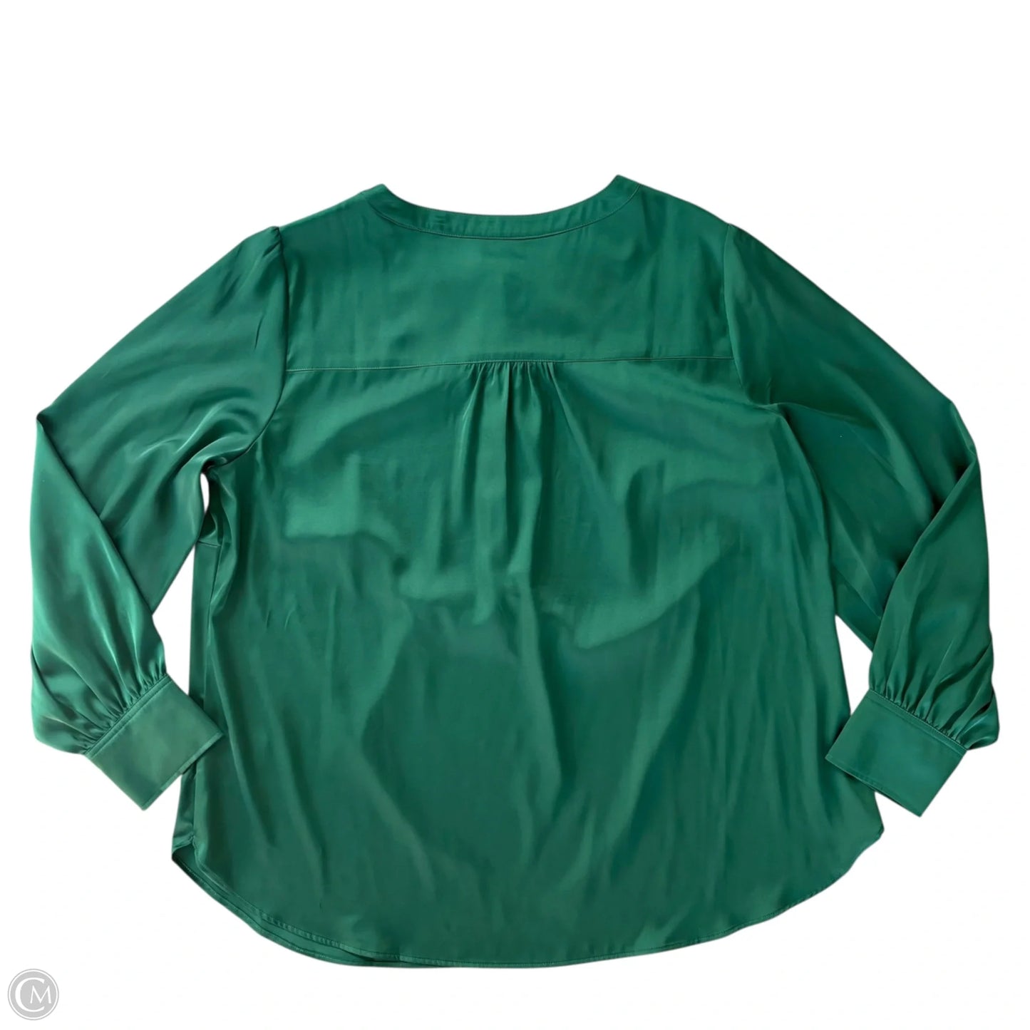Blouse Long Sleeve By Talbots In Green, Size: 1x