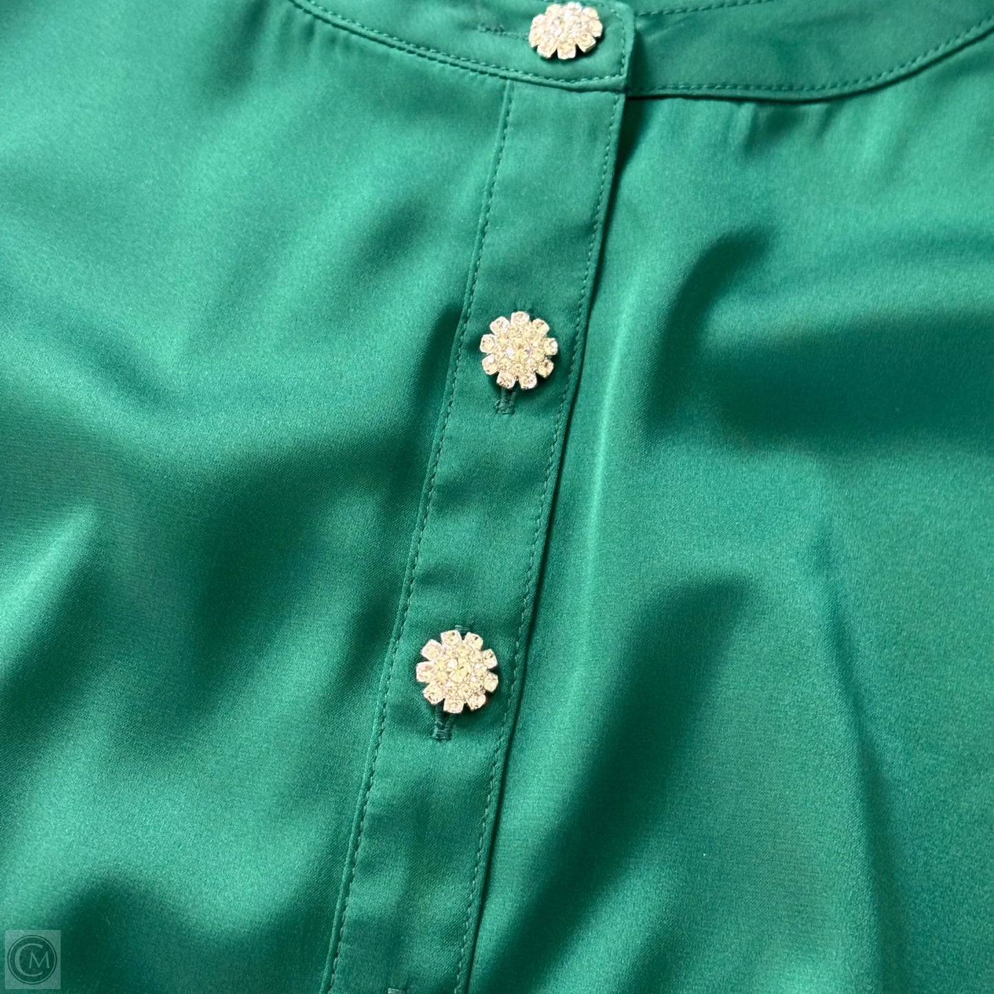 Blouse Long Sleeve By Talbots In Green, Size: 1x