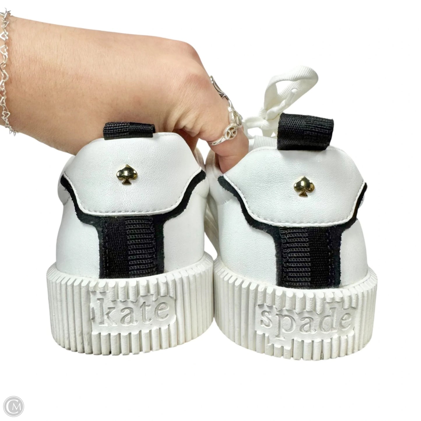 Shoes Designer By Kate Spade In Black & White, Size: 7.5