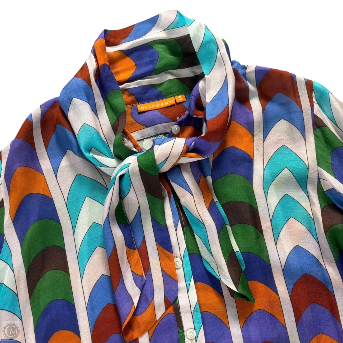 Top Long Sleeve By Oliphant In Multi-colored, Size: S
