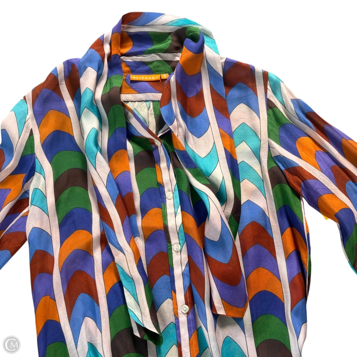 Top Long Sleeve By Oliphant In Multi-colored, Size: S
