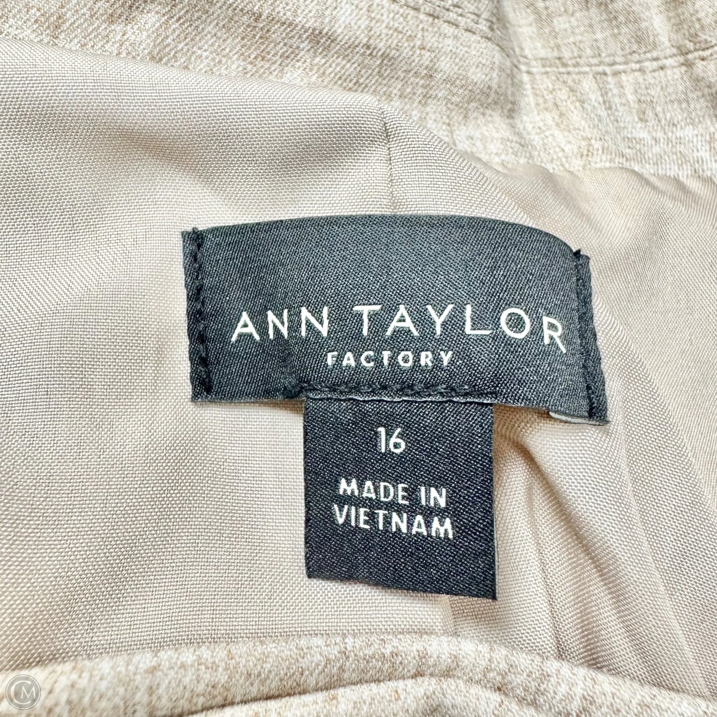 Blazer By Ann Taylor In Tan, Size: Xl