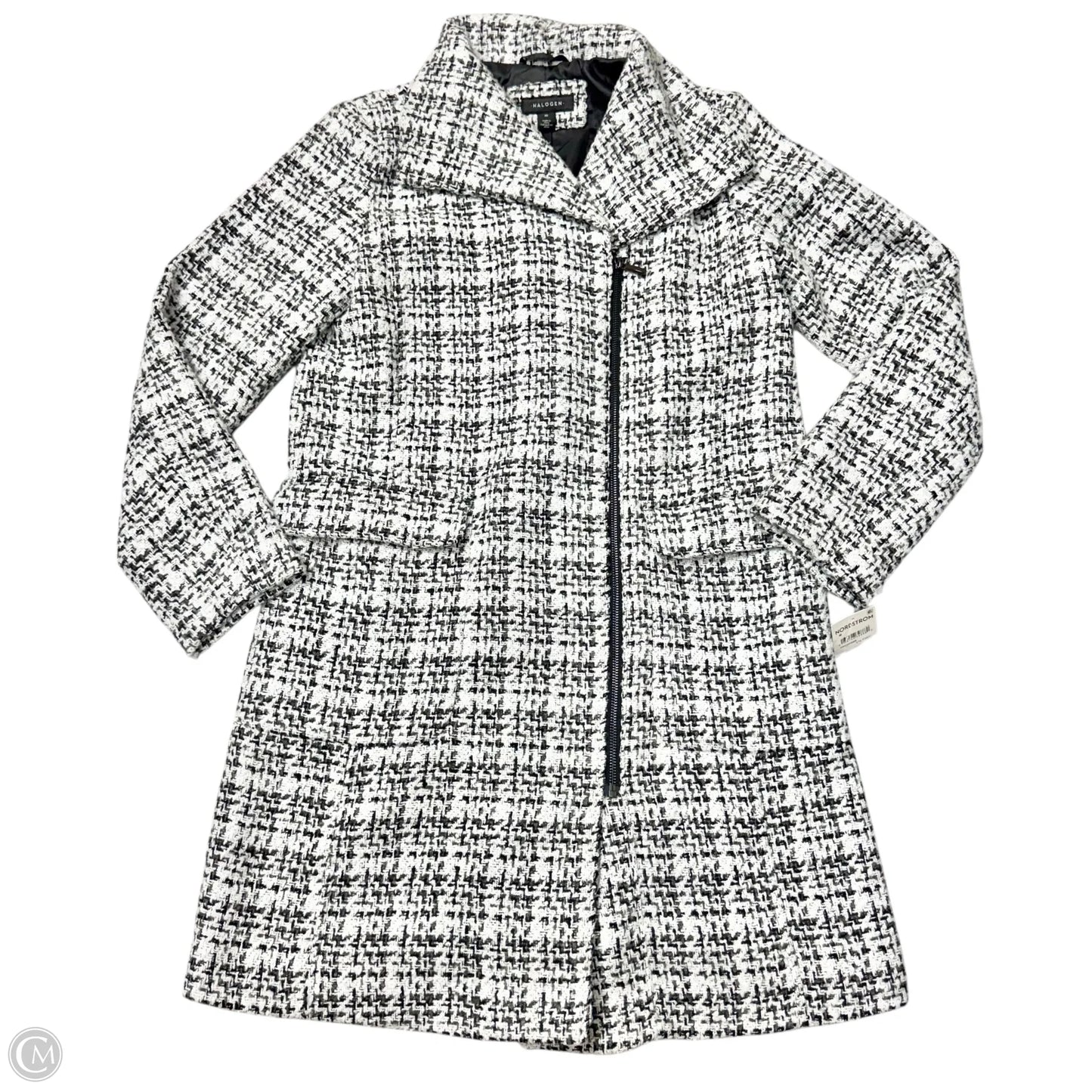 Coat Other By Halogen In Black & White, Size: M