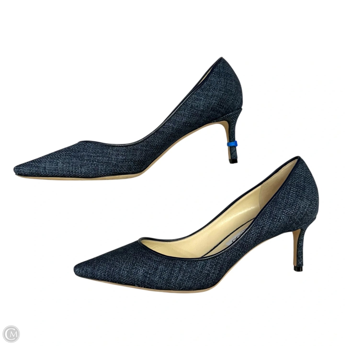 Shoes Luxury Designer By Jimmy Choo In Navy, Size: 8.5