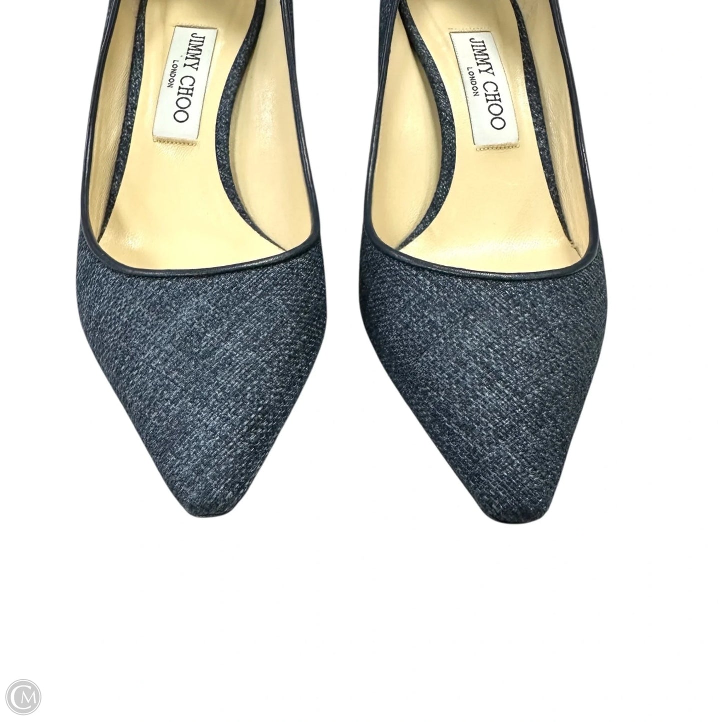 Shoes Luxury Designer By Jimmy Choo In Navy, Size: 8.5