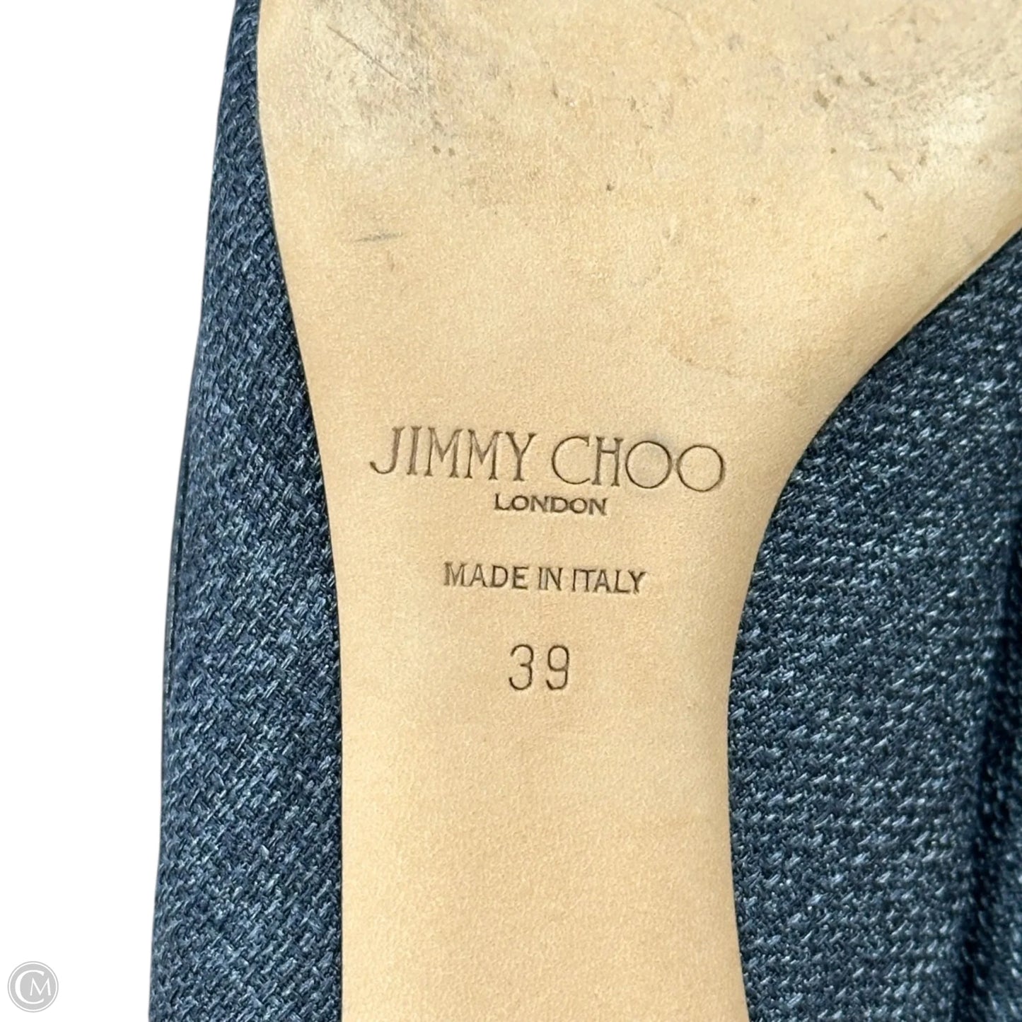 Shoes Luxury Designer By Jimmy Choo In Navy, Size: 8.5