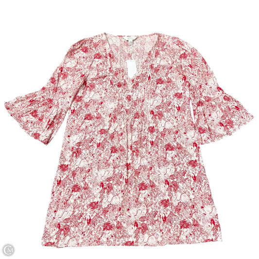 Tunic Designer By Lilly Pulitzer In Pink & White, Size: L