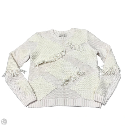 Sweater By Loft In Cream, Size: M