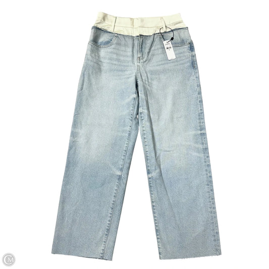 Jeans Straight By Express In Blue Denim, Size: 6