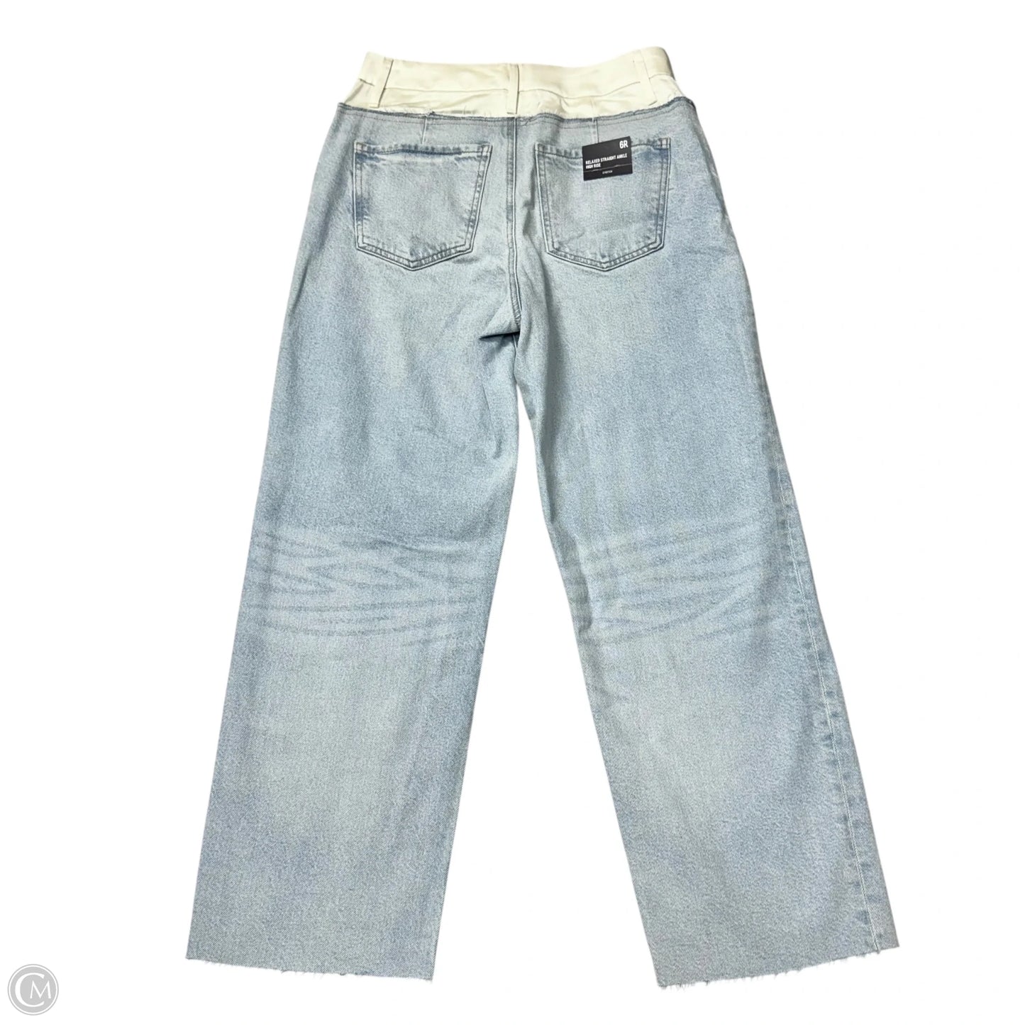 Jeans Straight By Express In Blue Denim, Size: 6