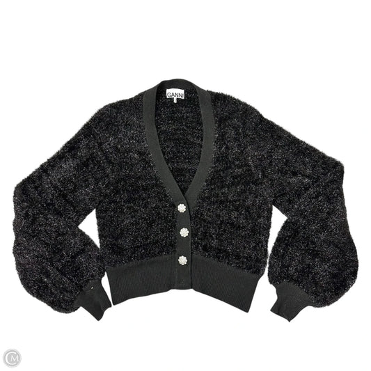 Sweater Cardigan By Ganni In Black, Size: M
