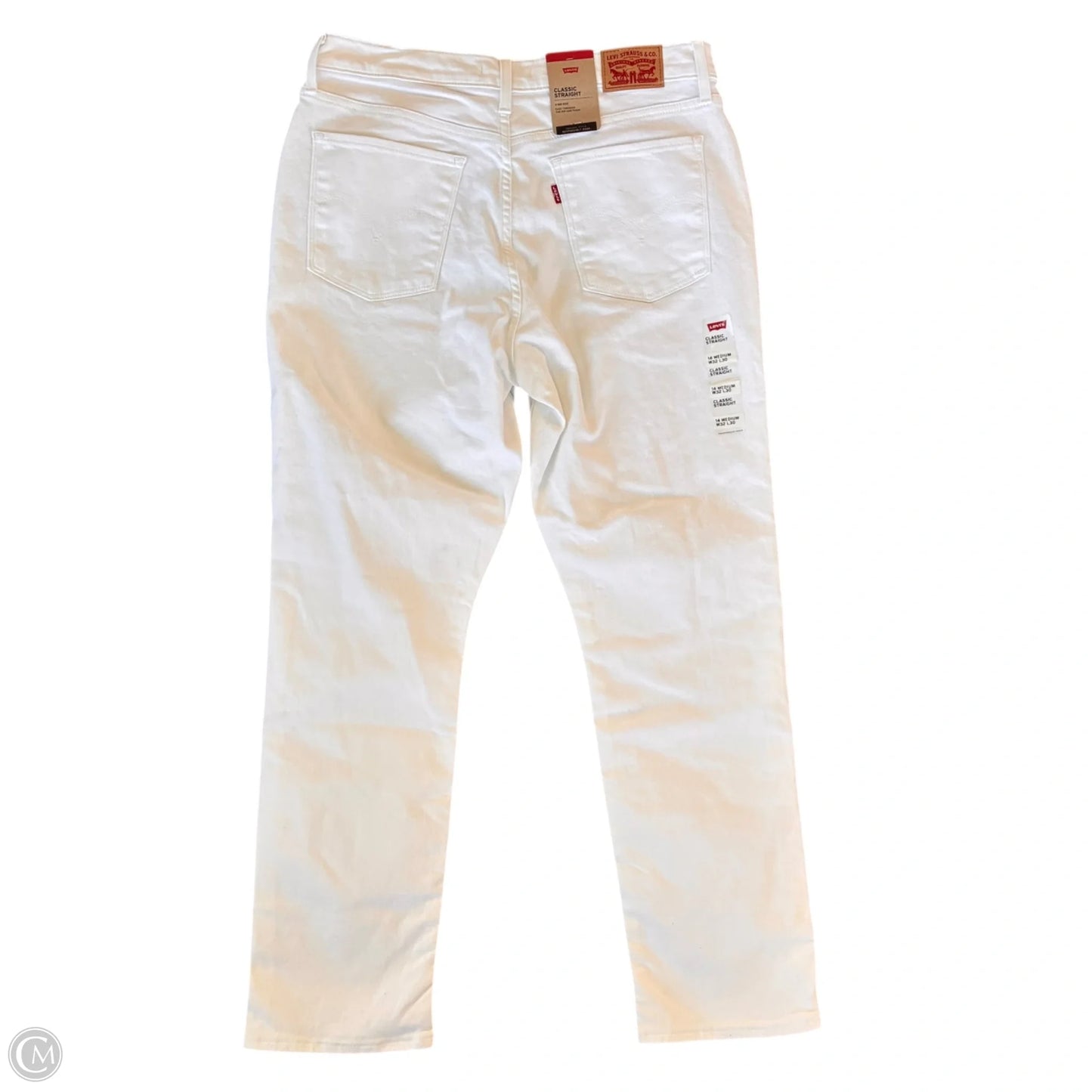 Jeans Straight By Levis In White Denim, Size: 14