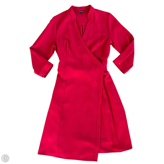 Dress Casual Midi By Brooks Brothers In Red, Size: M