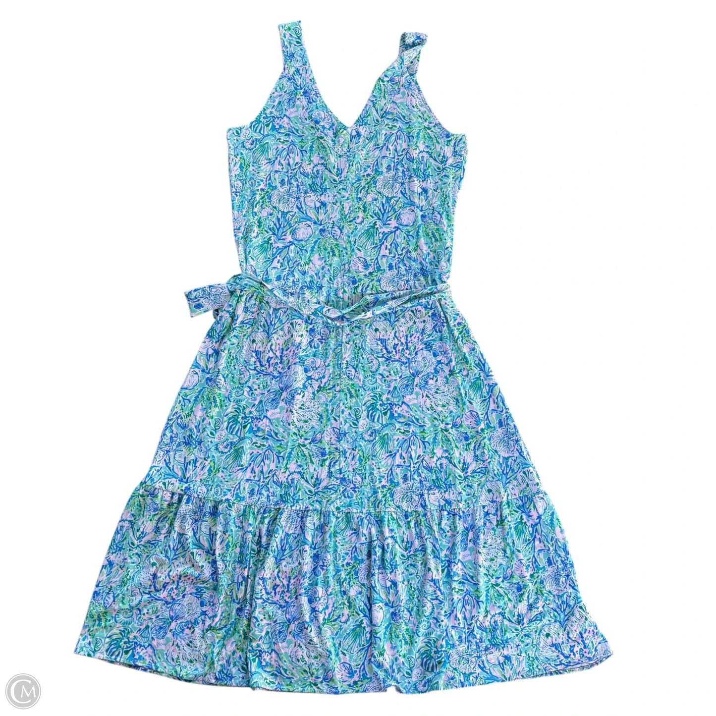 Dress Designer By Lilly Pulitzer In Blue & Green, Size: Xl