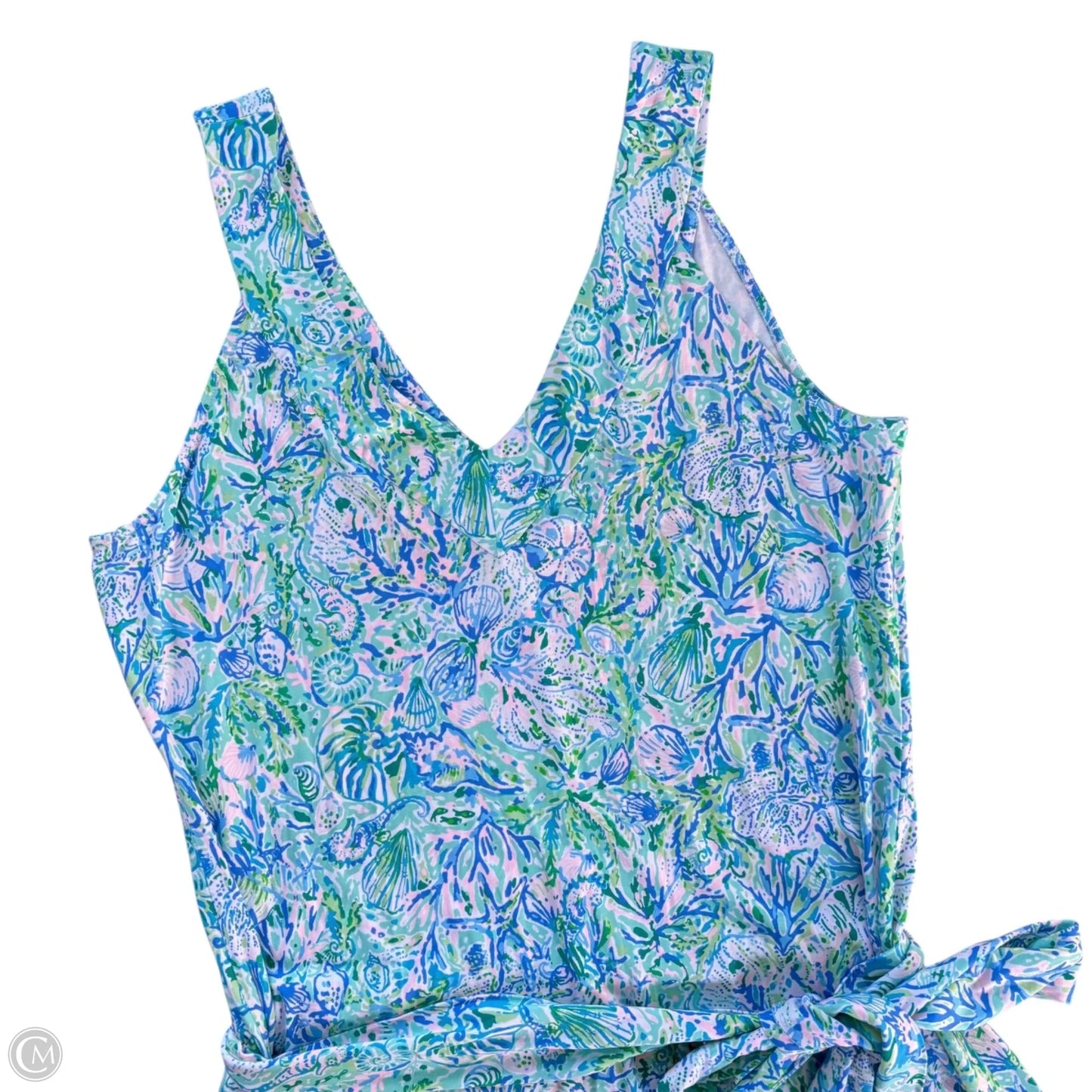 Dress Designer By Lilly Pulitzer In Blue & Green, Size: Xl