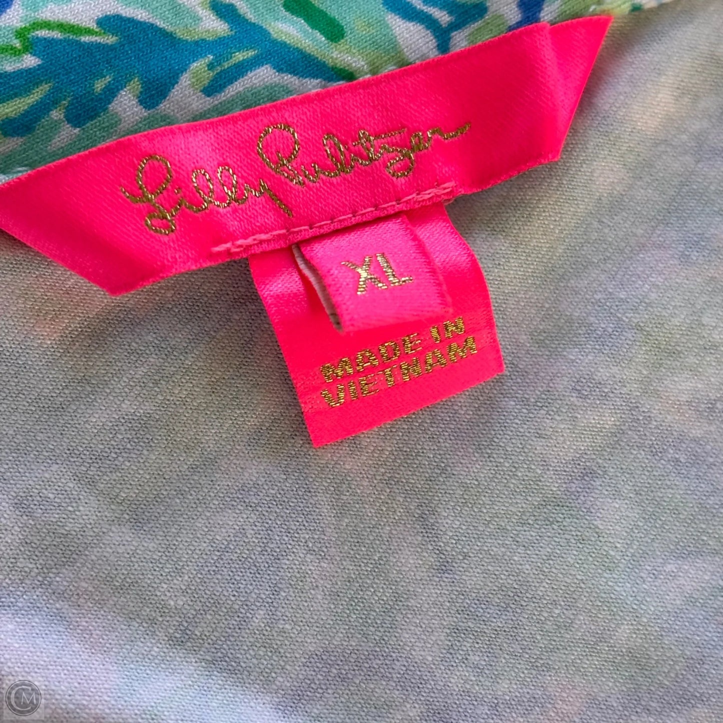 Dress Designer By Lilly Pulitzer In Blue & Green, Size: Xl