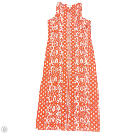 Dress Designer By Lilly Pulitzer In Orange & White, Size: Xl
