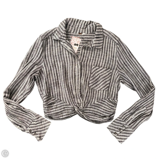 Top Long Sleeve By Free People In Striped Pattern, Size: L