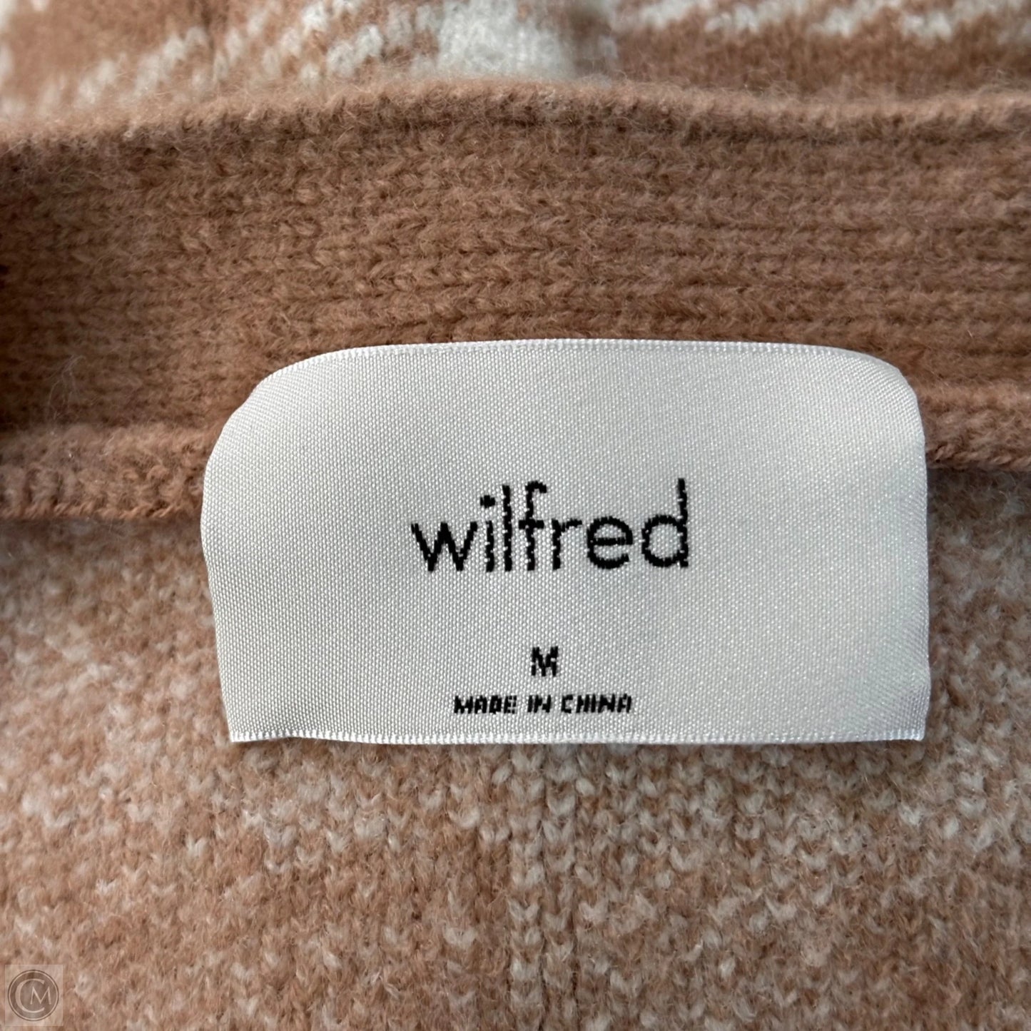 Sweater Cardigan By Wilfred In Plaid Pattern, Size: M