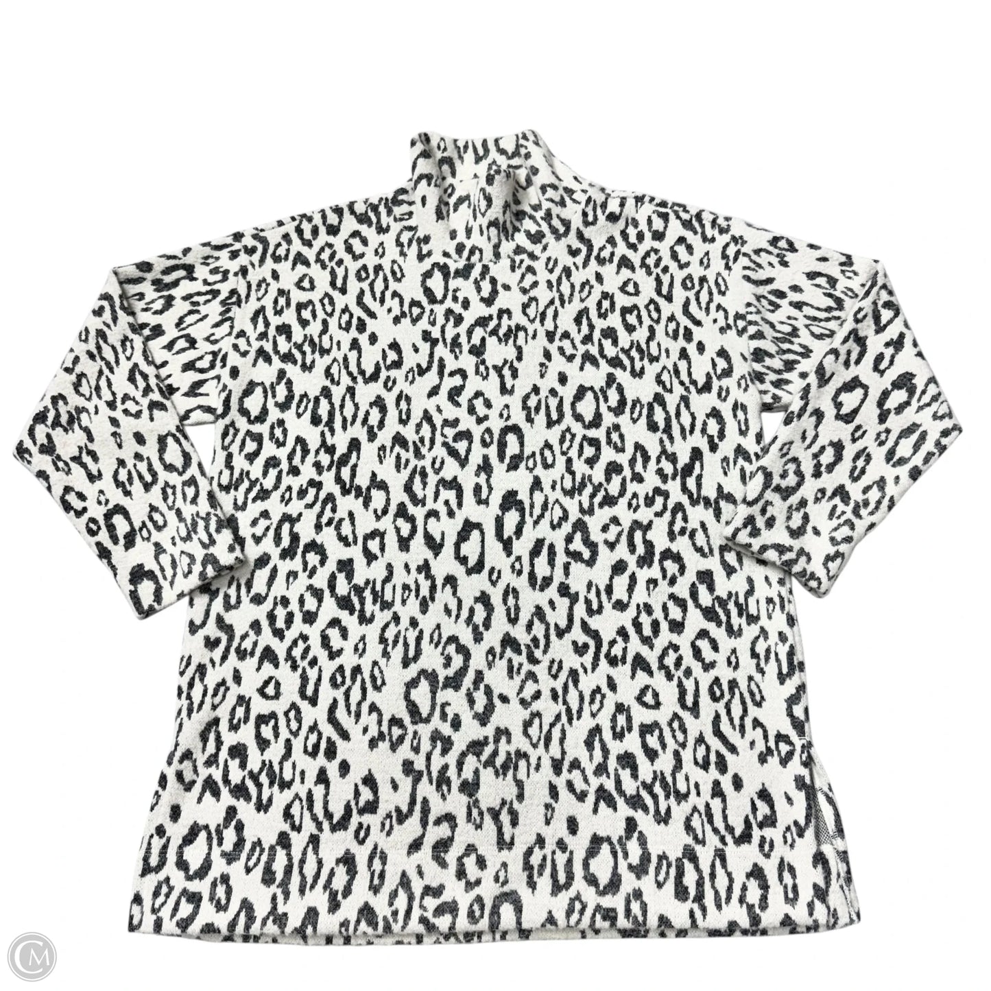 Sweater By Chicos In Leopard Print, Size: L