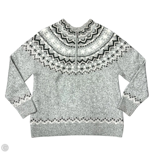 Sweater By Soft Surroundings In Grey & White, Size: Xl