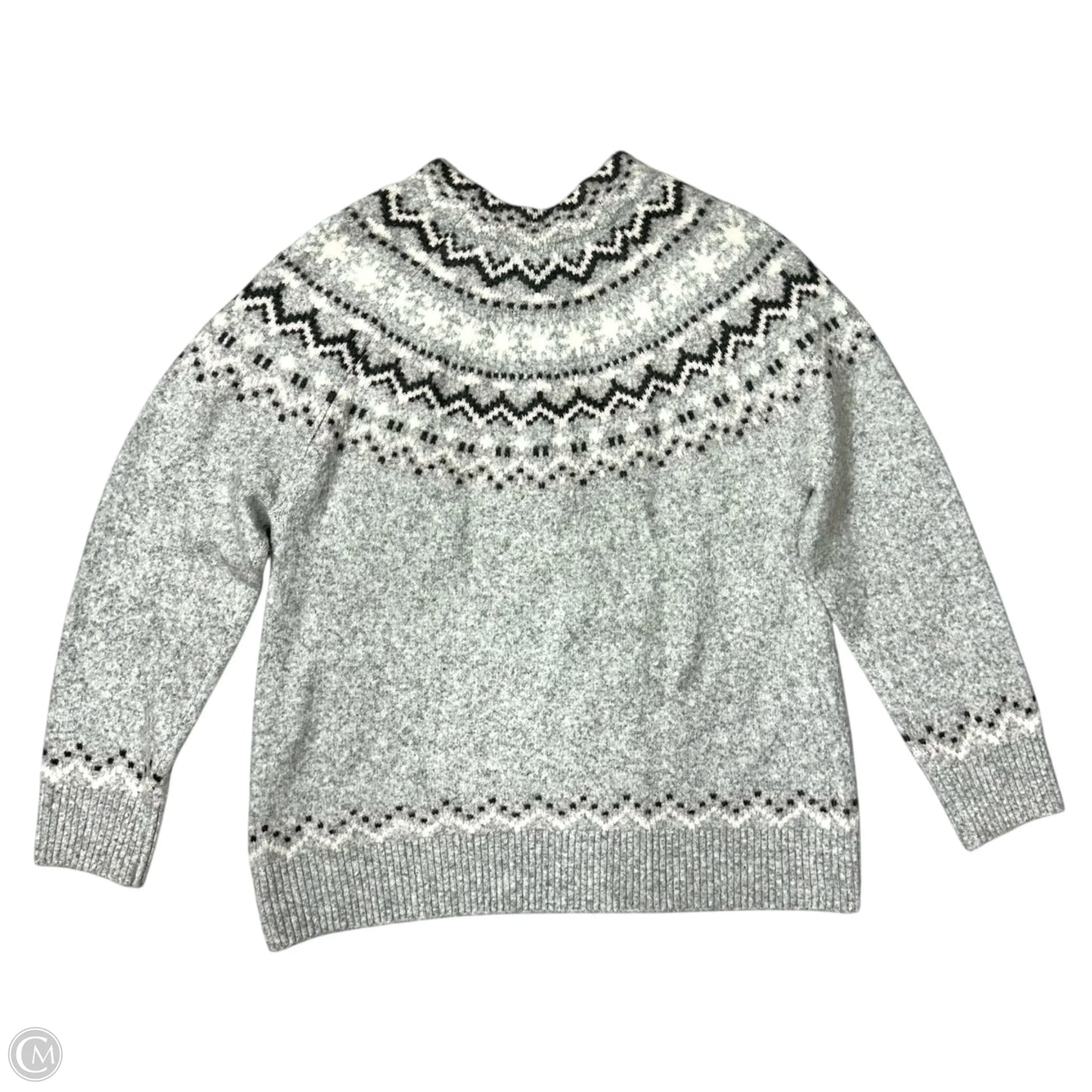 Sweater By Soft Surroundings In Grey & White, Size: Xl