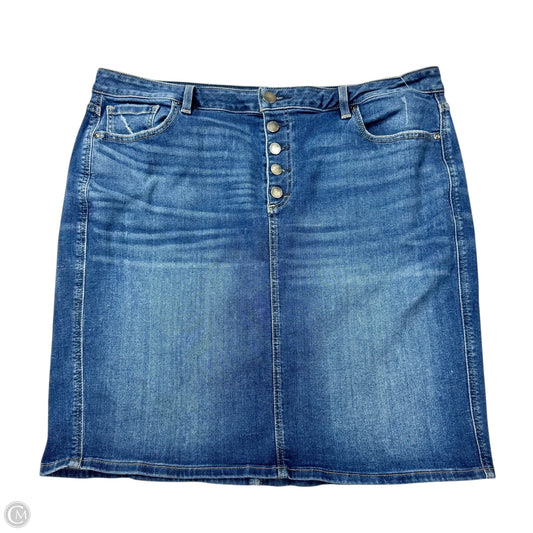 Skirt Mini & Short By Lane Bryant In Blue Denim, Size: 18