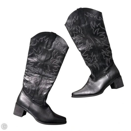 Boots Western In Black, Size: 8.5