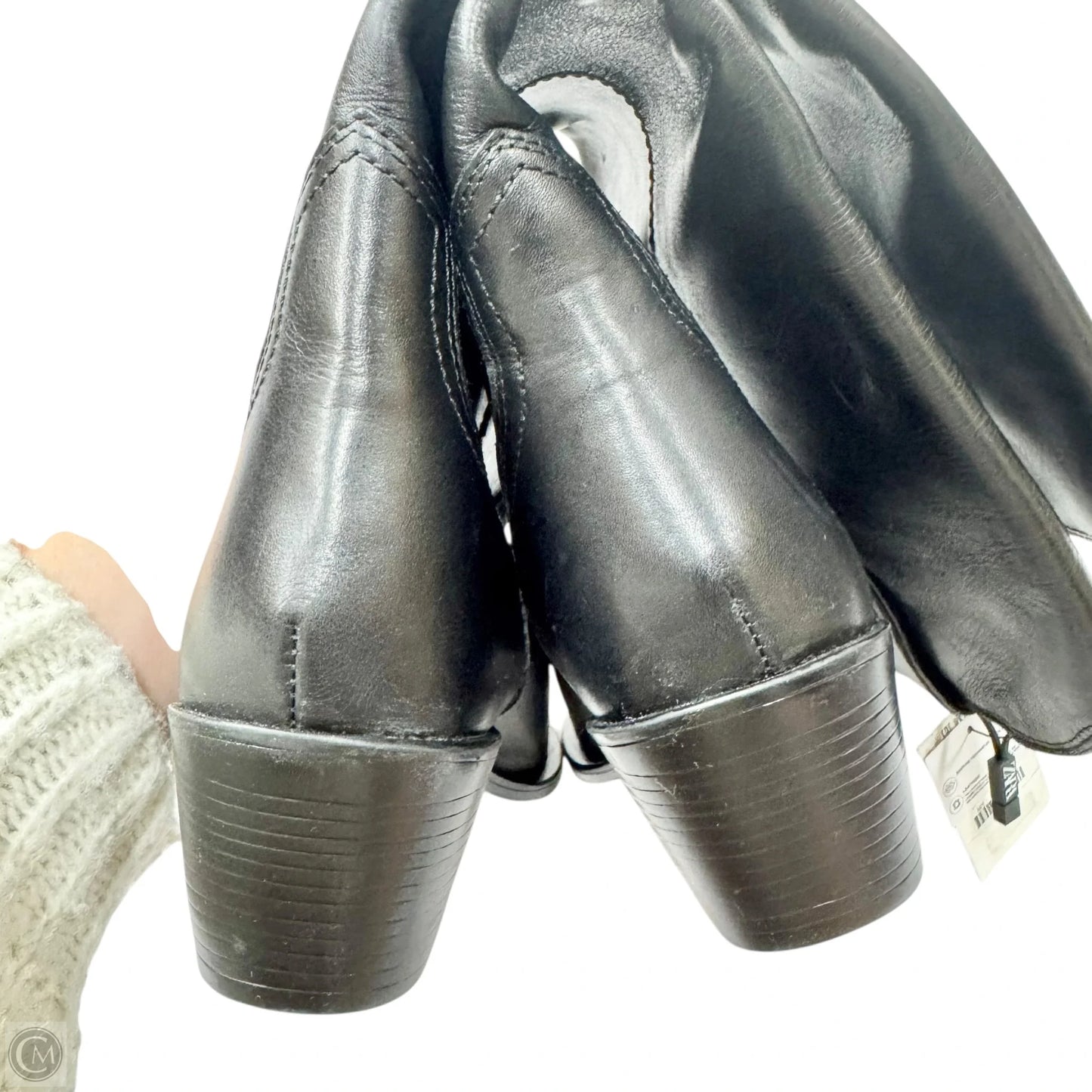 Boots Leather By Zara In Black, Size: 8