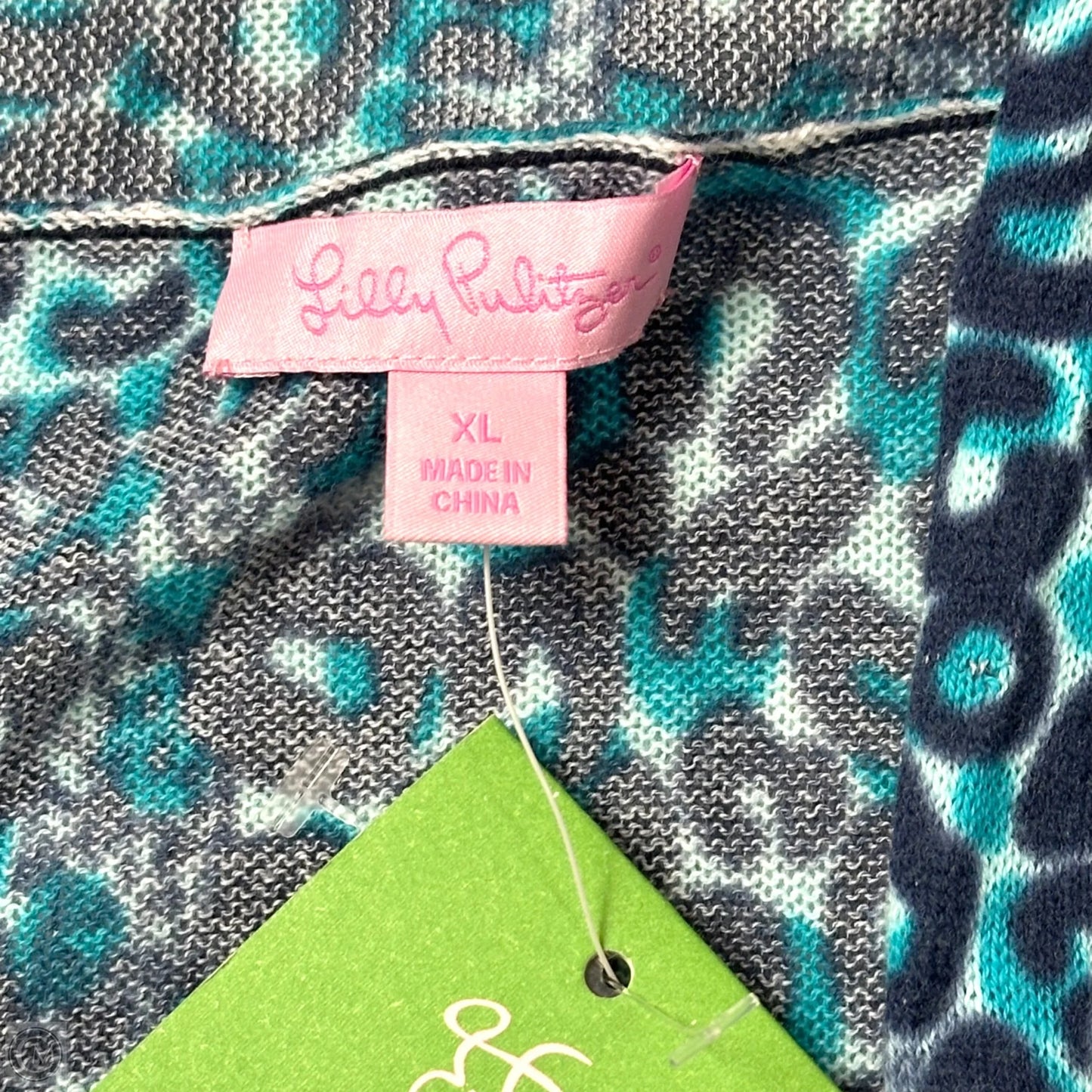 Cardigan Designer By Lilly Pulitzer In Animal Print, Size: Xl