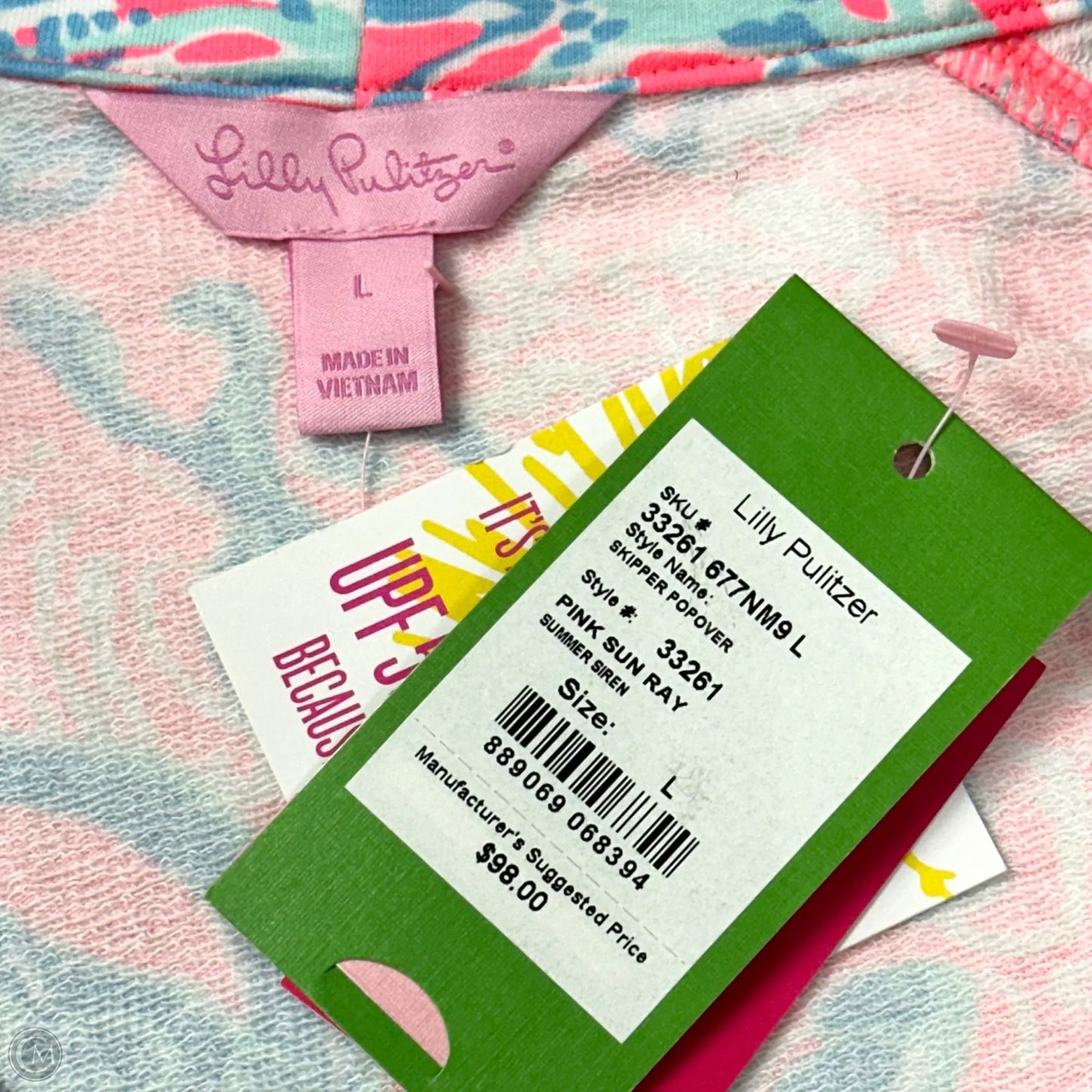 Sweatshirt Designer By Lilly Pulitzer In Blue & Pink, Size: L