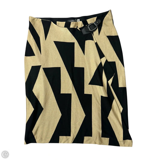 Skirt Midi By Lauren By Ralph Lauren In Black & Tan, Size: 2x