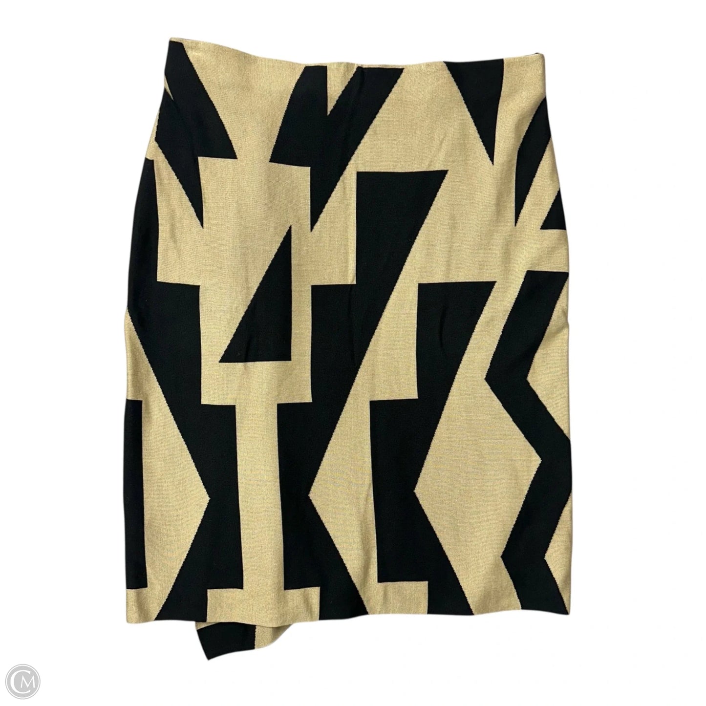 Skirt Midi By Lauren By Ralph Lauren In Black & Tan, Size: 2x