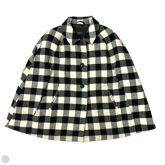 Coat Wool By Talbots In Checkered Pattern, Size: 1x