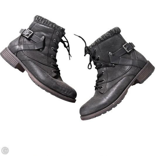 Boots Combat By Crown Vintage In Black, Size: 10