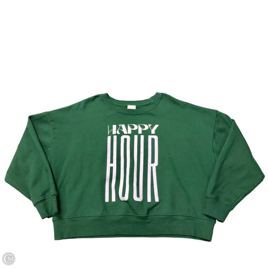 Sweatshirt Crewneck By Maeve In Green, Size: Lp