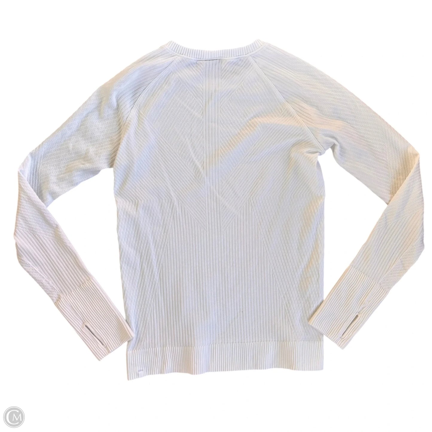 Athletic Top Long Sleeve Crewneck By Lululemon In White, Size: M