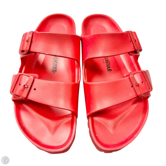 Sandals Flats By Birkenstock In Red, Size: 10