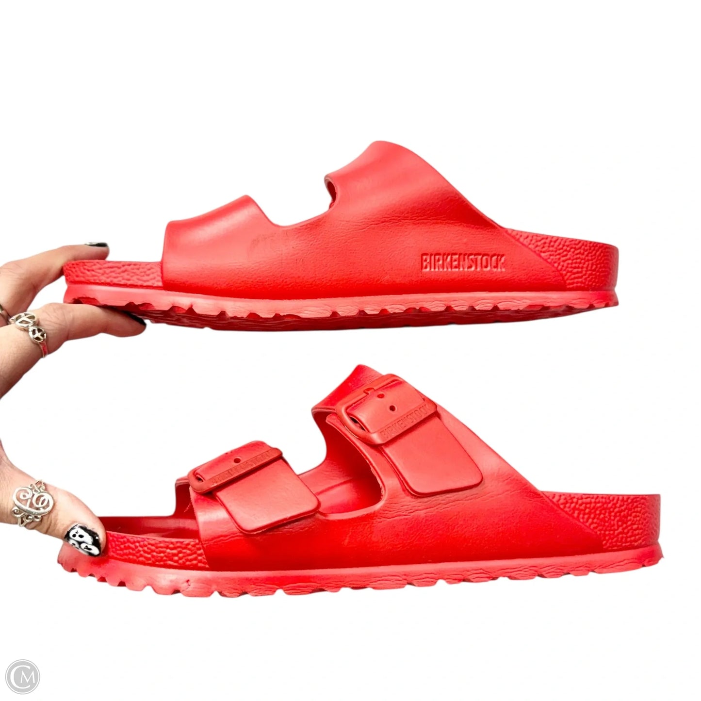 Sandals Flats By Birkenstock In Red, Size: 10