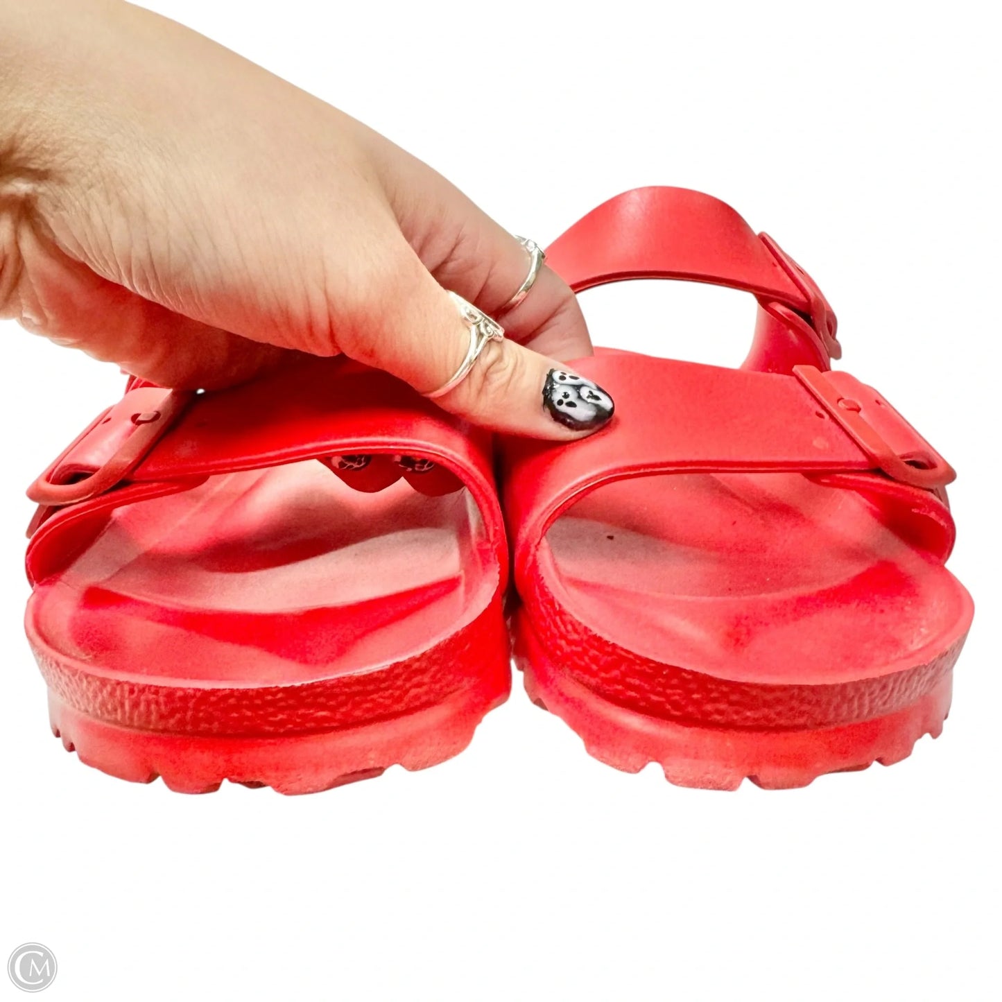 Sandals Flats By Birkenstock In Red, Size: 10