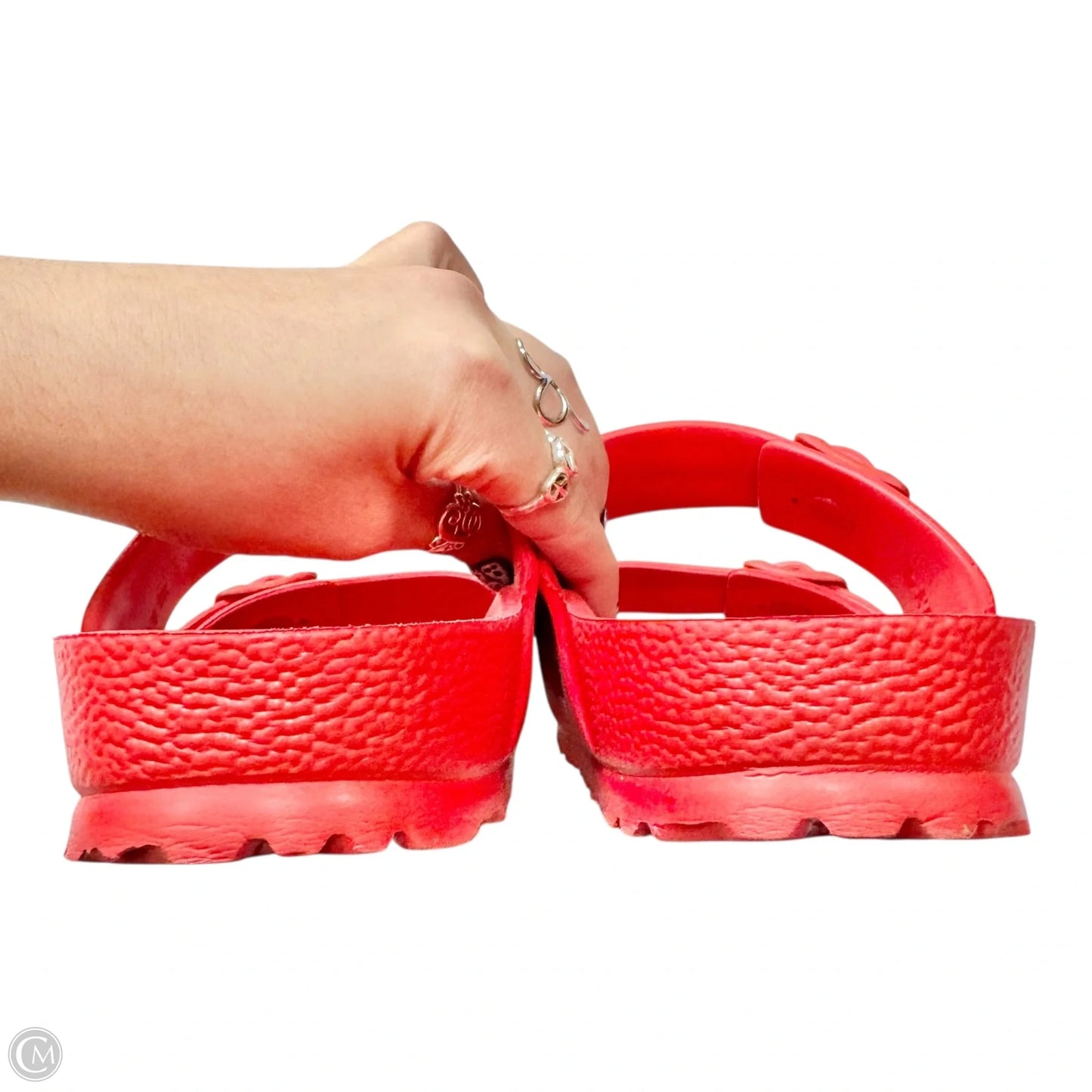 Sandals Flats By Birkenstock In Red, Size: 10