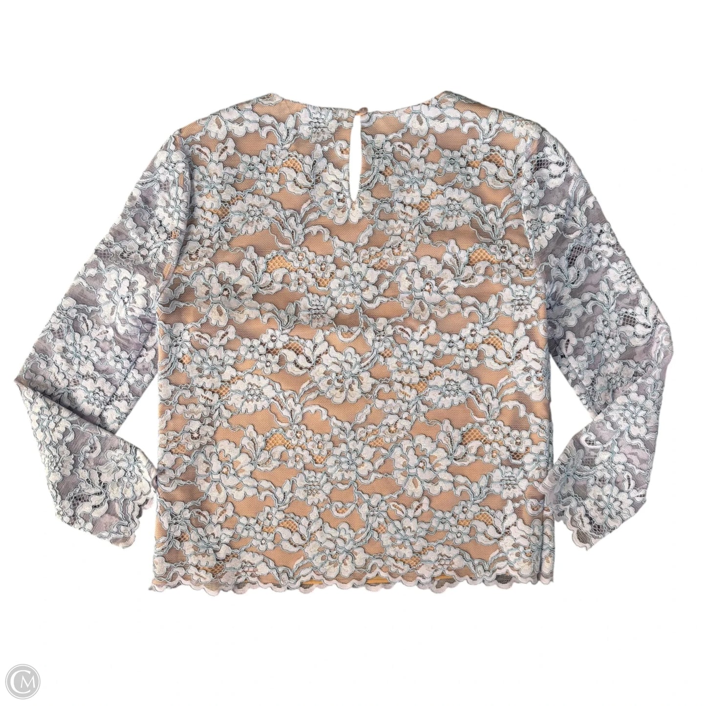 Top Long Sleeve Designer By Diane Von Furstenberg In Blue & Purple, Size: S