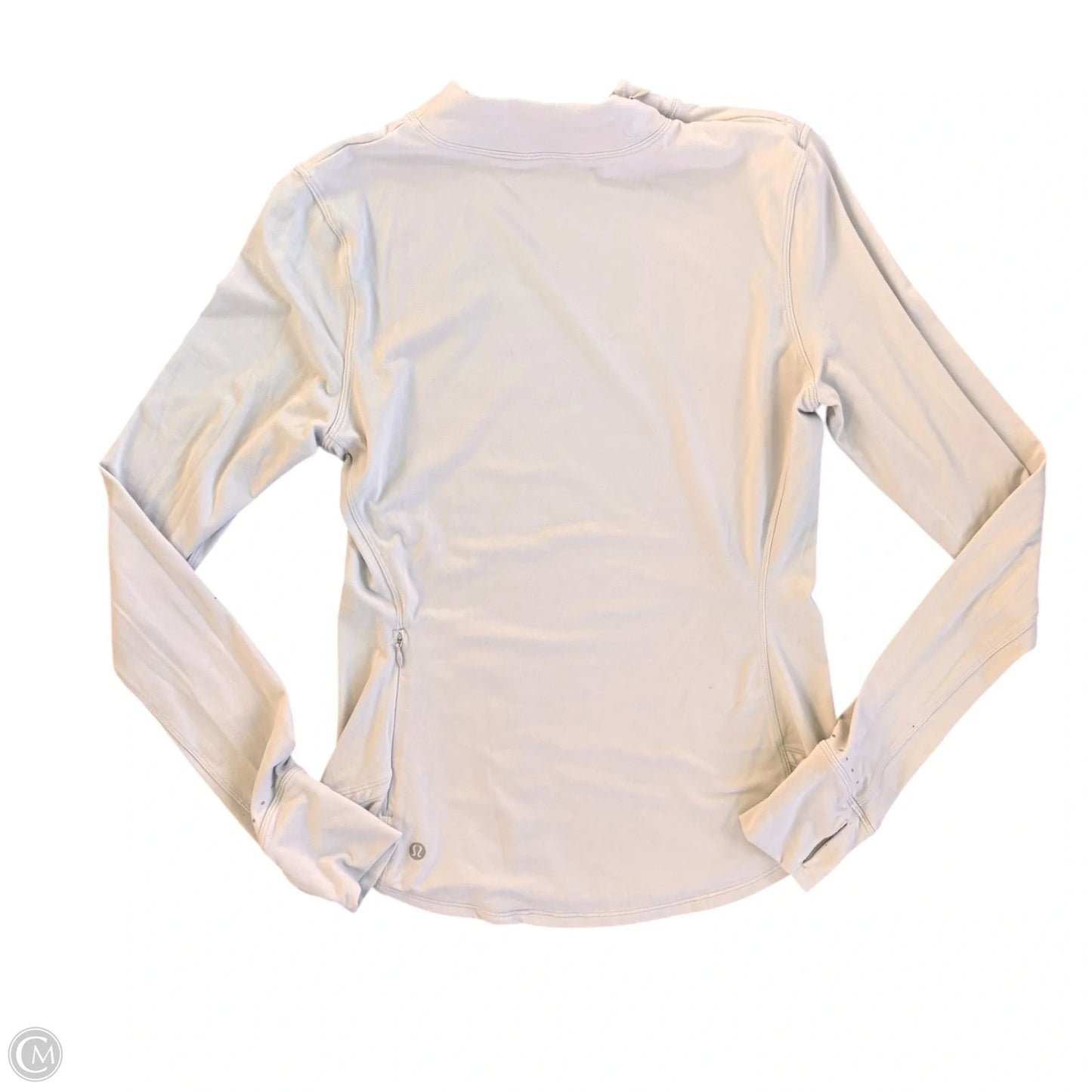 Athletic Top Long Sleeve Crewneck By Lululemon In Grey, Size: S